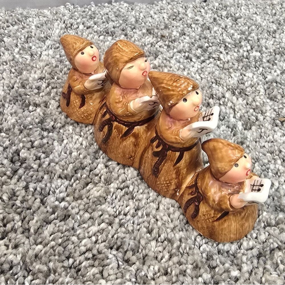 Dept 56 MONKS Accessory Figurine Retired  Snow Village  HAS BEEN REPAIRED